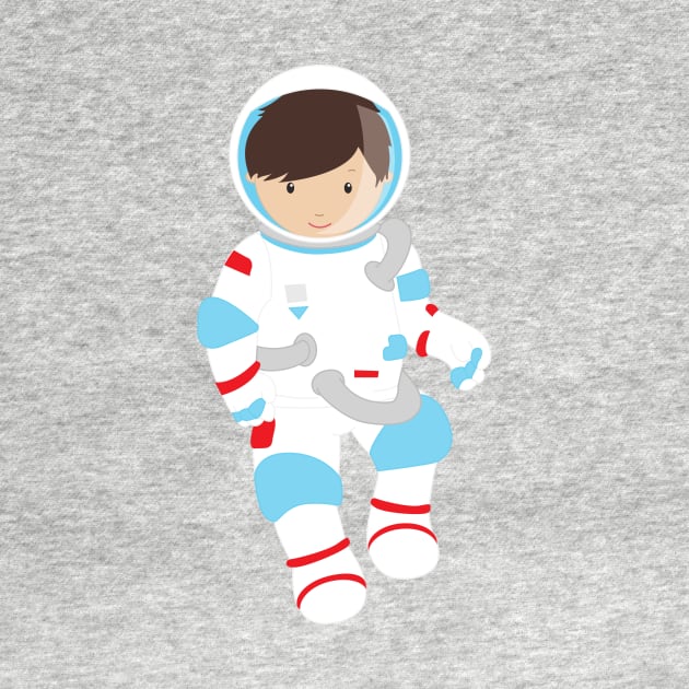 Astronaut Boy, Cosmonaut, Space Flight, Cute Boy by Jelena Dunčević